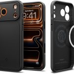 سبايجن غطاء حماية رفيع بتصميم ماج فيت لموبايل ايفون 17 برو [متوافق مع ماج سيف] - اسود