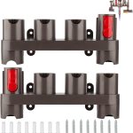 بولينكيه منظم ملحقات محطة الإرساء لمكنسة دايسون V15 V7 V8 V10 V11 SV10 SV11 (عبوتان، 10 محولات تخزين)