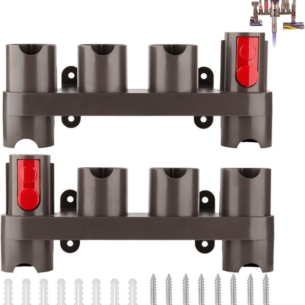 بولينكيه منظم ملحقات محطة الإرساء لمكنسة دايسون V15 V7 V8 V10 V11 SV10 SV11 (عبوتان، 10 محولات تخزين)