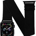 جماتشي سوار مرن للذراع/الكاحل لساعة ابل 49 ملم 46 ملم 45 ملم 44 ملم 42 ملم 41 ملم 40 ملم سلسلة اي ووتش الترا 10 9 8 7 6 5 4 اس اي، سوار رياضي للجنسين