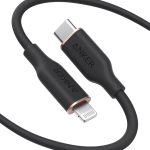 انكر كيبل باور لاين III فلو USB C الى لايتنينج لايفون 14/14 برو/14 برو ماكس/13/12/11/X/XS ماكس/XR/8، ايربودز برو، (72 انش) [معتمد من ابل] يدعم توصيل الطاقة، جل السيليكا