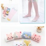 جوارب طويلة للركبة من القطن بنمط حيوانات كرتونية للبنات من يونيونسكي