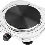 لوح تسخين مفرد GHP32023 من الستانلس ستيل، بمؤشر ضوئي، 1500 واط من جيباس، بميزة التحكم في درجة الحرارة، والحماية من الحرارة الزائدة، ضمان لمدة عامين، لون فضي