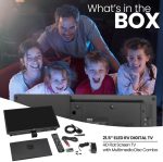 ⁦Pyle 21.5 Inch 1080p LED RV Television - Slim Flat Screen Monitor FHD Small TV w/HDMI, RCA, Multimedia Disk/DVD Combo, 12/24 Volt Car Adapter, Wall Mount, Works w/Mac PC, Includes Remote Control⁩ - الصورة ⁦2⁩