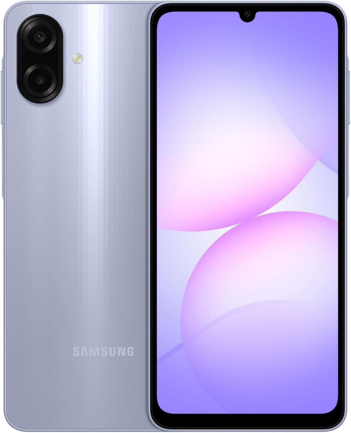 سامسونج هاتف ذكي جالكسي ايه 07 ال تي اي (اصدار دولي)، ذاكرة تخزين 128GB، ذاكرة RAM 4GB، معالج 6 نانومتر، شاشة كبيرة، 6 تحديثات نظام التشغيل، بنفسجي فاتح