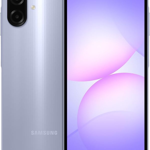 سامسونج هاتف ذكي جالكسي ايه 07 ال تي اي (اصدار دولي)، ذاكرة تخزين 128GB، ذاكرة RAM 4GB، معالج 6 نانومتر، شاشة كبيرة، 6 تحديثات نظام التشغيل، بنفسجي فاتح