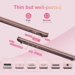 ⁦لابتوب العاب 15.6 انش، معالج N95 (4C4T، 1.7-3.4GHz) 16GB RAM 512GB PCIe SSD، شاشة FHD، كيبورد باضاءة خلفية، فتح بصمة الاصبع، لابتوب للاعمال والطلاب ويندوز 11 برو، روز جولد⁩ - الصورة ⁦5⁩