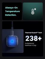 ⁦يوجرين شاحن غان 45 واط بمنفذين USB نوع C قابل للطي 45 واط، محول ايباد سريع جالكسي تاب بلوك 25 واط لسامسونج S25 الترا، ايفون 17 برو ماكس، ماك بوك اير، ايباد، الخ من نيكسود⁩ - الصورة ⁦6⁩