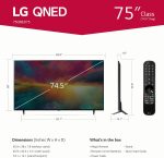 ⁦LG تلفزيون ذكي QNED75 من سلسلة QNED75 مقاس 75 بوصة LED 75QNED75URA، 2023 - تلفزيون 4K يعمل بالذكاء الاصطناعي، اليكسا مدمج، ازرق فاتح⁩ - الصورة ⁦2⁩