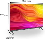 ⁦كينستار تلفزيون ذكي FHD 43 بوصة مع جهاز استقبال DVB-T2/S2، تصميم نحيف بدون اطار، اندرويد 14 فولت، مع تطبيقات نتفليكس ويوتيوب وبرايم فيديو وشاهد. يدعم HDMI وUSB وواي فاي هاي كاست. DR 1920×1080p⁩ - الصورة ⁦4⁩