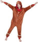 ⁦ACOGNA Elephant Onesie Kids Animal Deer Costume for Girls Boys One Piece Pajamas Cosplay Plush Soft Halloween Sleepwear⁩ - الصورة ⁦4⁩