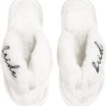 JUSTOTRY Stag Night Women's Slippers, White Team Bride Party Slippers for Jga Women Gift