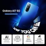 ⁦سامسونج جوال جالكسي A17 5G ازرق (ذاكرة RAM 6GB / تخزين 128GB) اندرويد | مع شاحن | 6 تحديثات لنظام التشغيل وشاشة كبيرة وكاميرا 50MP OIS | اصدار انديان فيرسون⁩ - الصورة ⁦2⁩