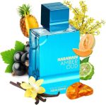 ⁦عطر اكستريت دي بارفان برائحة العنبر والعود اكوا دبي من حرمين، 100 مل | عطر فاخر مع البرغموت والعنبر والمسك والفانيليا | منعش وانيق ويدوم طويلا | مستوحى من جاذبية دبي المائية⁩ - الصورة ⁦2⁩