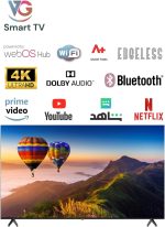 ⁦في جي تلفزيون ذكي 65 بوصة بدون حواف بدقة 4K UHD وموزع ويب او اس وجهاز تحكم عن بعد سحري ولوحة من الدرجة A+، صوت دولبي، بلوتوث، ابل اير بلاي، حامل مجاني على الحائط - VGLED65WOU⁩ - الصورة ⁦2⁩