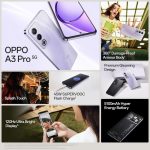 ⁦Oppo A3 Pro 5G (Moonlight Purple, 8Gb Ram, 128Gb Storage)⁩ - الصورة ⁦4⁩