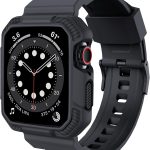 اوروباي متوافق مع سوار ساعة ابل 49 ملم 45 ملم 44 ملم 42 ملم 41 ملم 40 ملم 38 ملم مع حافظة، سوار متين مضاد للصدمات لساعة اي ووتش اس اي الترا 2/1 سلسلة 9/8/7/6/5/4/3/2/1 مع غطاء واقي ممتص للصدمات للرجال