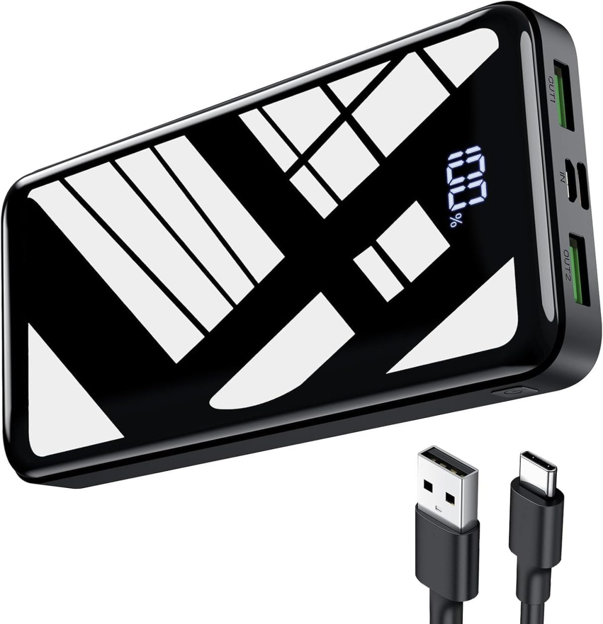 باور بانك 27000 مللي امبير في الساعة، كيو سي 4.0 USB C 22.5 واط شحن سريع بي دي 20 واط، حزمة بطارية الجوال 3 مخارج ومدخلين بسعة عالية متوافق مع الهواتف الذكية