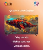 ⁦في جي تلفزيون ذكي QLED 4K UHD مقاس 85 بوصة، موزع ويب او اس، صوت دولبي، جهاز تحكم عن بعد ماجيك، بلوتوث، ابل اير بلاي، لوحة درجة A+، حامل حائط مجاني - VGQLED85WOU⁩ - الصورة ⁦2⁩
