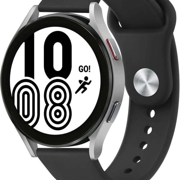 فانكل اساور متوافقة مع ساعة سامسونج جالكسي 6/5/4 مقاس 40/44 ملم، سوار ساعة جالكسي 6 كلاسيك 43 متر/47 ملم، 20 ملم، سوار رياضي من السيليكون الناعم لساعة جالكسي 6 باند للنساء والرجال