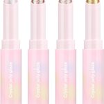 قلم ظلال عيون كريستال جيلي جليز، قلم ظلال عيون لامع ومرطب، خفيف الوزن لتفتيح العيون، ظلال عيون جليتر (متعدد الالوان، 4 الوان)