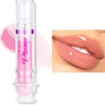 ايريناد ملمع شفاه، زيت معزز لتكبير الشفاه الطبيعي الحار، ملمع شفاه مرطب ومغذي للغاية وملمع شفاه ممتلئ وملمع بلمسة نهائية لامعة للنساء والفتيات، 01#