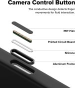⁦Ringke Silicone Magnetic Compatible with iPhone 17 Pro Max Case Back Cover Strong Magnet [3-Layer Liquid Silicone] Long Lasting Silky Feel Anti-Fingerprint - Black⁩ - الصورة ⁦3⁩