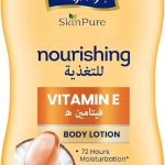 باراشوت لوشن مغذي للجسم من سكين بيور بفيتامين E، واقي من الشمس فوق البنفسجية فئة A وB، مزيج من فيتامين E وزيت جوز الهند البكر لتغذية البشرة، ترطيب 72 ساعة، لبشرة جافة للغاية، 400 مل