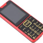 هاتف ذكي بمفتاح كبير من فيلاتيمور، هاتف كبار السن بشاشة HD 2.6 انش، ثنائي شرائح الاتصال، يدعم اعلان المكالمات الصوتية، مع اضاءة طوارئ لكبار السن (احمر)