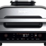 نينجا شواية ومقلاة هوائية ماكس هيلث من فودي، 6 وظائف طهي، تقنية الهواء الاعصاري، التحكم في درجة الحرارة، 3.8 لتر، رمادي/فضي، AG551ME، ضمان لمدة عامين