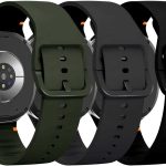 تي تيرسيلي سوار ساعة من السيليكون الناعم متوافق مع ساعة سامسونج جالاكسي ووتش 8 (40/44 ملم)، 8 كلاسيك، الترا 2 (2025)، سوار رياضي بدون فجوات للرجال من 3 قطع