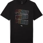 بوما تي شيرت رياضي للرجال بشعار اي اس اس للرجال