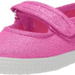 حذاء ماري جين القماشي للاطفال من بيكابو سينتا، لون بينك، حزام فيلكرو لاصق ونعل غير قابل للانزلاق