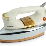 امبيكس صندوق مكواة جافة شديد التحمل بقدرة 1200 واط من اي بي 201 مع لوحة مطلية بالسيراميك الذهبي