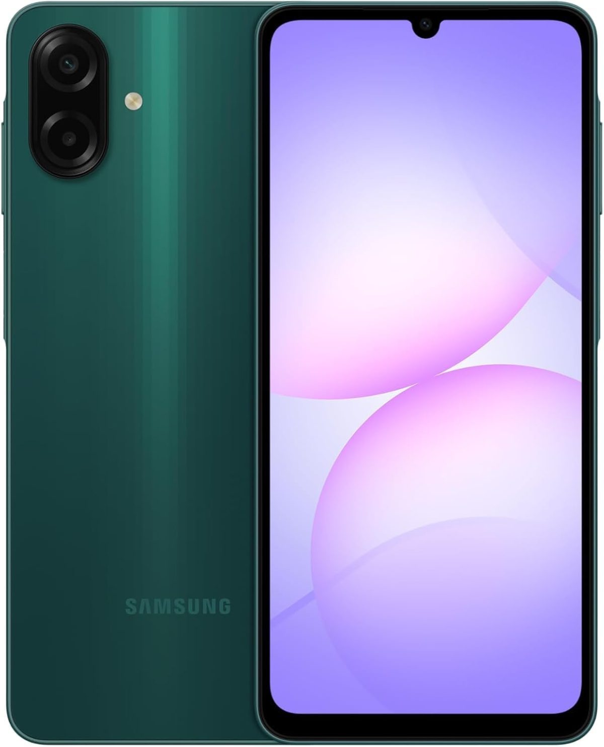 سامسونج جوال جالكسي A07 LTE ثنائي شرائح الاتصال (اصدار دولي) - ذاكرة تخزين 256GB، ذاكرة RAM 8GB، معالج 6 نانومتر، شاشة كبيرة، 6 تحديثات نظام التشغيل، اخضر