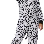 سينسير بارتي زي تنكري من قطعة واحدة بنمط جلد الفهد وقرد وبقرة من الصوف للاطفال من الجنسين