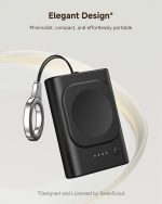 ⁦شاحن ساعة فيلينتا لساعة جالكسي 7 الترا، شاحن محمول 1800mAh لساعة سامسونج جالاكسي 7/الترا/6/6 كلاسيك/5/5 برو/4/3/اكتيف 2، لسامسونج جير S3/شاحن ساعة رياضية مع سلسلة مفاتيح⁩ - الصورة ⁦5⁩