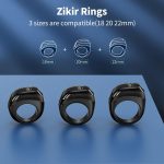 ⁦خاتم ذكري ذكي، 18 ملم 20 ملم 22 ملم، عداد تسبيح رقمي مع شاشة LED، تذكير بتوقيت الصلاة الاسلامية قابل لاعادة الشحن⁩ - الصورة ⁦2⁩