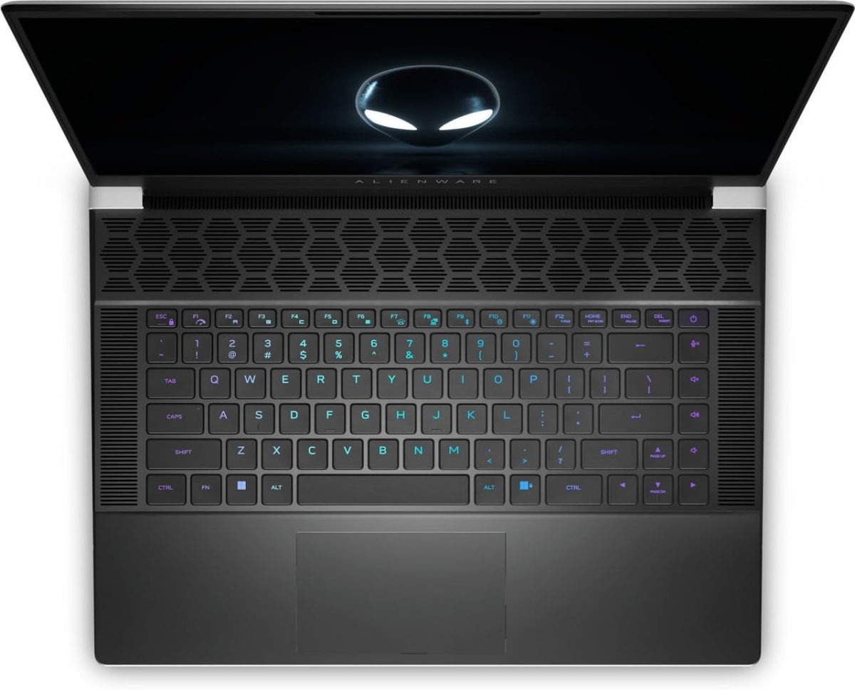 ⁦ديل لابتوب الين وير x16 للالعاب، انتل I9-13900HK، ذاكرة RAM 32GB، SSD 2TB، انفيديا جيفورس RTXâ "¢ 4090، شاشة 16 انش QHD+، ويندوز 11، فضي - [16X-ALN-CTO1] كيبورد انجليزي⁩ - الصورة ⁦3⁩