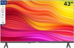 كينستار تلفزيون ذكي FHD 43 بوصة مع جهاز استقبال DVB-T2/S2، تصميم نحيف بدون اطار، اندرويد 14 فولت، مع تطبيقات نتفليكس ويوتيوب وبرايم فيديو وشاهد. يدعم HDMI وUSB وواي فاي هاي كاست. DR 1920×1080p