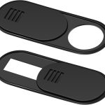 فيليجتس غطاء كاميرا مقصورة منزلق لكاميرا تيسلا موديل 3 Y X S رفيع للغاية لحماية خصوصية كاميرا الويب (اسود - عبوتان)