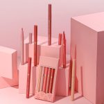 ⁦SWIUKPHE 6Pcs Liquid Waterproof Lip Liner Set, Lip Stain Tint Marker Pen, Gourd-Shaped Precise Chisel Tip for Smooth Application, Easy Glide, Nude Brown Matte Shades, Non-Feathering, Rich Color⁩ - الصورة ⁦4⁩
