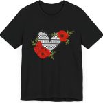 تي شيرت قطن للجنسين من فلسطين لوف كوفية