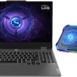 لينوفو لابتوب العاب LOQ 15IRX9 بالذكاء الاصطناعي، شاشة 15.6 انش FHD 144 هرتز، انتل كور i7-13650HX، 16GB DDR5 RAM، 512GB SSD، NVDIA RTX 4060 ويندوز 11 برو، اضاءة خلفية بيضاء، رمادي لونا + قاعدة تبريد