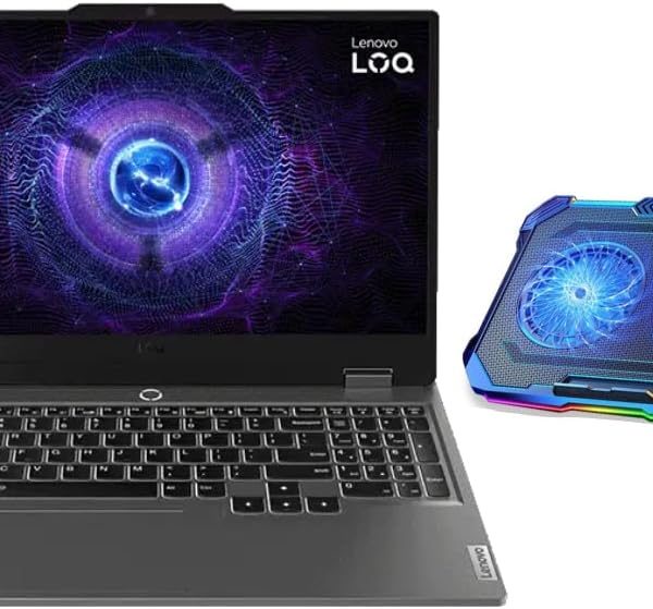 لينوفو لابتوب العاب LOQ 15IRX9 بالذكاء الاصطناعي، شاشة 15.6 انش FHD 144 هرتز، انتل كور i7-13650HX، 16GB DDR5 RAM، 512GB SSD، NVDIA RTX 4060 ويندوز 11 برو، اضاءة خلفية بيضاء، رمادي لونا + قاعدة تبريد