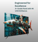 ⁦فيديوكون تلفزيون ذكي QLED 4K UHD مقاس 70 بوصة بدون حواف وموزع ويب او اس ولوحة درجة ايه + وجهاز تحكم سحري وصوت دولبي واتصال بلوتوث - موديل E70QLWO1100⁩ - الصورة ⁦3⁩