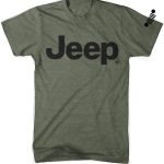 Detroit Shirt Company Mens Jeep® Text T-Shirt Our Softest Shirt - Military Green