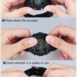 زاشن ممتص صدمات واقي مضاد للخدش لسلسلة كاسيوس GA/GD100/110/120 140، غطاء حماية اسلاك من الستانلس ستيل لساعة كاسيو GD/GA100/110/120 140 (اسود)