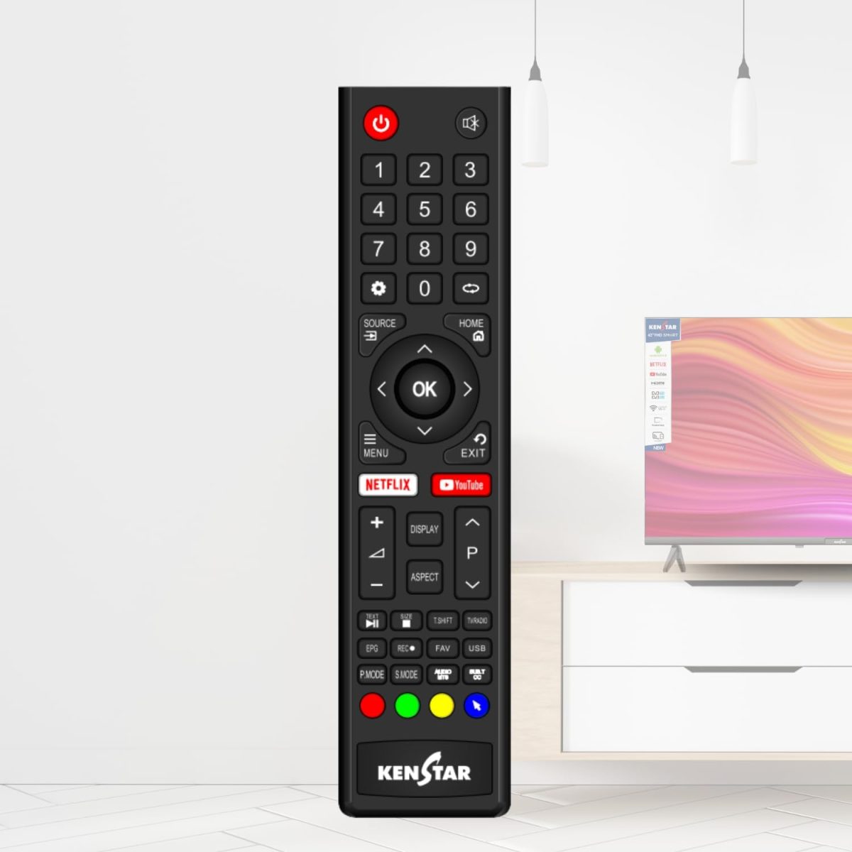 ⁦كينستار تلفزيون ذكي FHD 43 بوصة مع جهاز استقبال DVB-T2/S2، تصميم نحيف بدون اطار، اندرويد 14 فولت، مع تطبيقات نتفليكس ويوتيوب وبرايم فيديو وشاهد. يدعم HDMI وUSB وواي فاي هاي كاست. DR 1920×1080p⁩ - الصورة ⁦5⁩