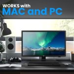⁦Pyle 21.5 Inch 1080p LED RV Television - Slim Flat Screen Monitor FHD Small TV w/HDMI, RCA, Multimedia Disk/DVD Combo, 12/24 Volt Car Adapter, Wall Mount, Works w/Mac PC, Includes Remote Control⁩ - الصورة ⁦7⁩